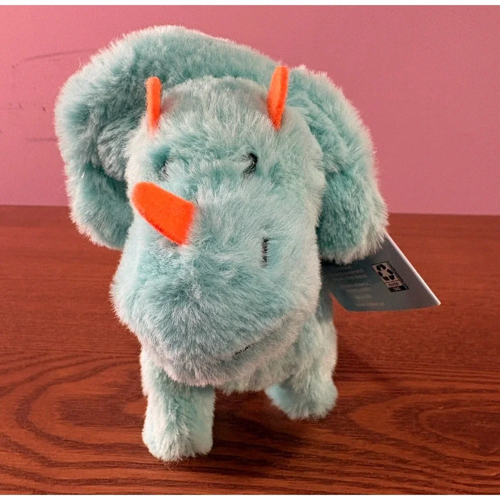 Kid Connection‎ Mini Walking Dino Teal Triceratops Plush Toy NEW